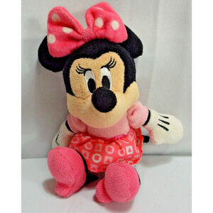 Minnie Mouse Disney Baby Rattle Gentle Soft Safe Plush Doll Disney 9 inch
